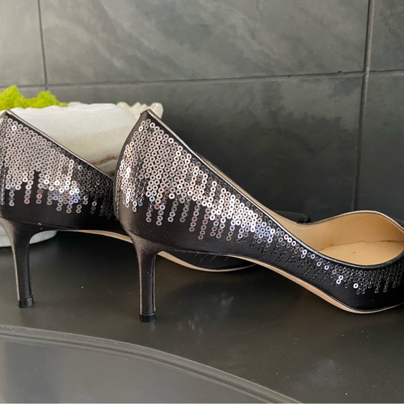 Jimmy Choo Heels - Best for US 9 - 9.5 *IMO*  - Retails $775 Sequin Black Formal - Picture 4 of 5